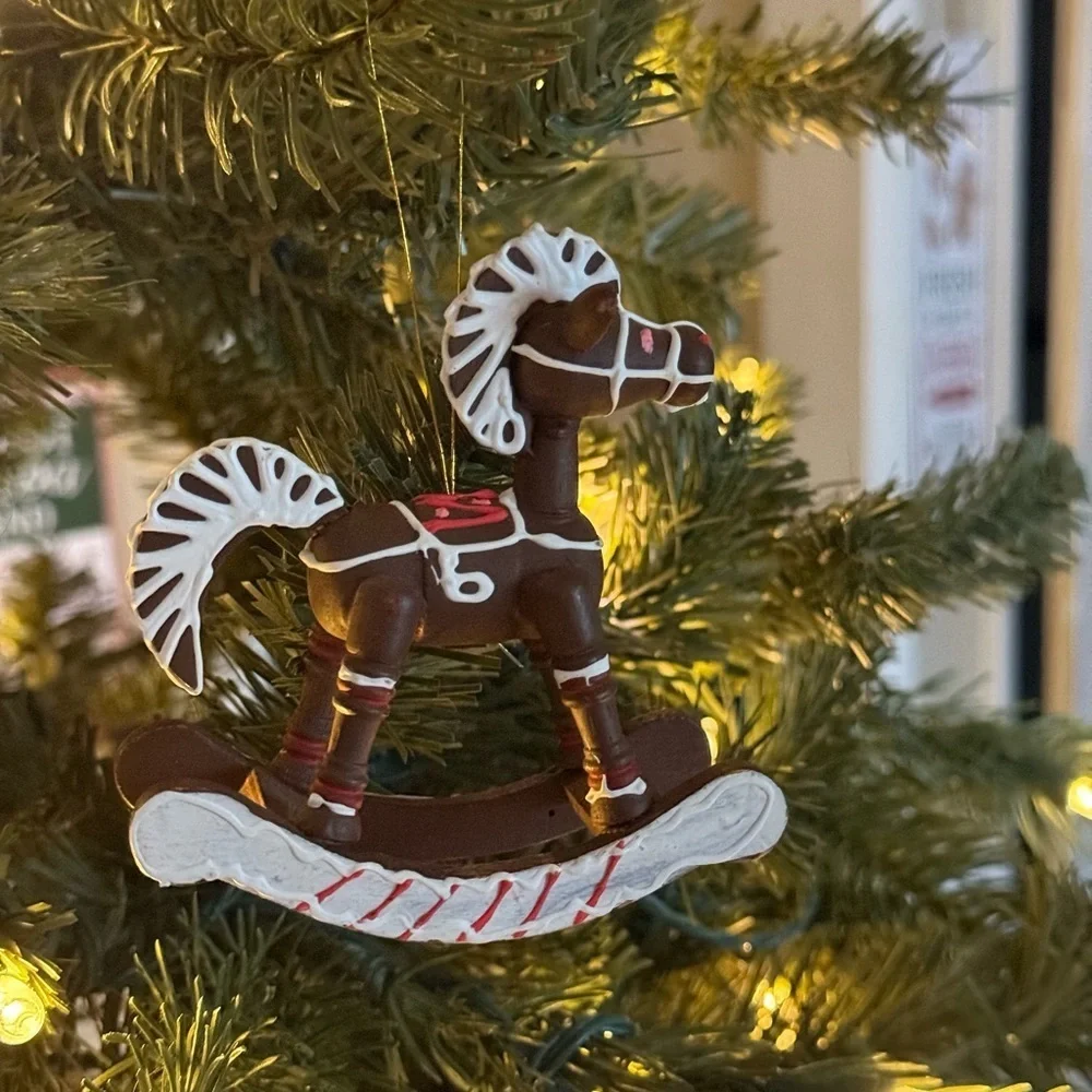 Vintage 1980’s Brown Rocking Horse Ornament